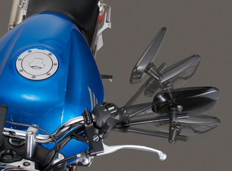 wippleバイクミラー 左右セット オートバイリアミラー カウルミラー ユニバーサル 交換 修理 カーボン 変換アダプター付 10mm 汎用