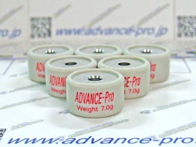 超樹脂 ウエイトローラー7g 6個セット ADVANCEPro（アドバンスプロ） アクシスZ125（AXIS Z125）