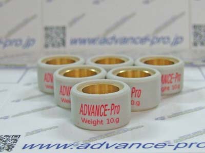 超樹脂 ウエイトローラー10g 6個セット ADVANCEPro（アドバンスプロ） アクシスZ125（AXIS Z125）