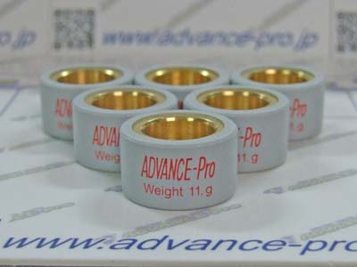 超樹脂 ウエイトローラー11g 6個セット ADVANCEPro（アドバンスプロ） アクシスZ125（AXIS Z125）