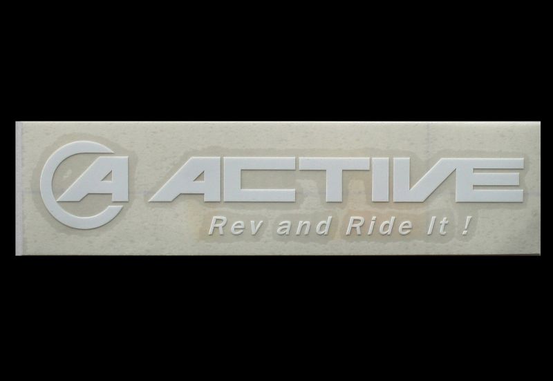 ACTIVE 抜き文字ステッカー ホワイト 180mm ACTIVE（アクティブ）