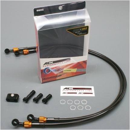 ブレーキホース フロント用 アルミ ブラック/ゴールド ACパフォーマンスライン YZF-R25