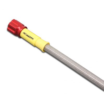 ユニバーサルブレーキホース アルミレッド クリアホース 全長735mm ACパフォーマンスライン