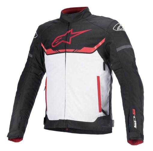 T-SP S ウオータープルーフジャケット ASIA 1304 BLACK WHITE BRIGHT RED Sサイズ アルパインスターズ（alpinestars）