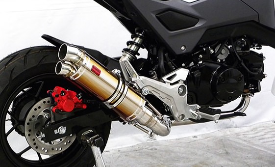 DDRタイプマフラー DHタイプ チタンバージョン フルエキゾースト ASAKURA（浅倉商事） GROM（グロム）16年〜（2型）