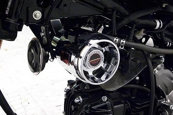 パワーフィルターキット シルバーメッキ ASAKURA（浅倉商事） Z125 PRO（プロ）BR125H