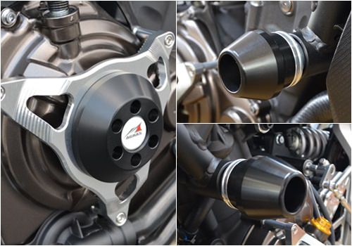 レーシングスライダー フレームΦ60（左右）+クラッチ側 AGRAS（アグラス） MT-07