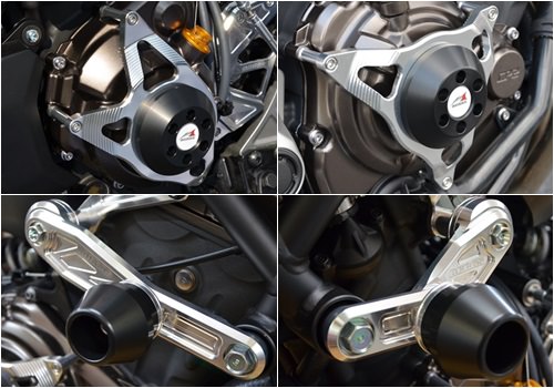 レーシングスライダー サブフレームタイプΦ60（左右）+ジェネレーター側+クラッチ側 AGRAS（アグラス） MT-07