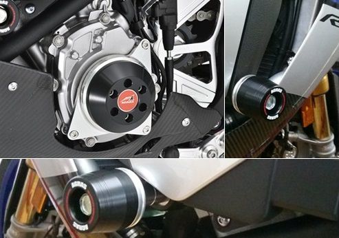 レーシングスライダー（フレーム/ジェネレーター）ロゴ有 ジュラコン(R)/ブラック AGRAS（アグラス） YZF-R1/M（15年）