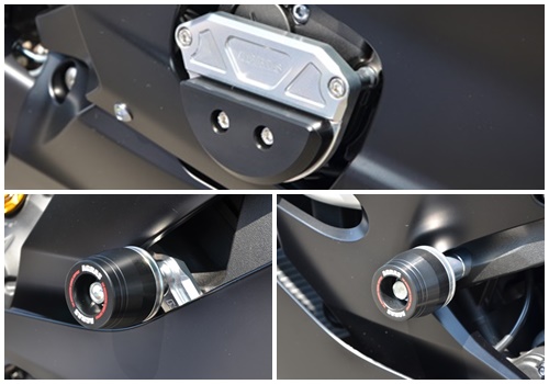 レーシングスライダー フレーム＋クランク ロゴ有 ジュラコン(R)/ホワイト AGRAS（アグラス） YZF-R6（17年）