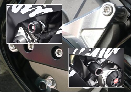 レーシングスライダー（フレーム左右/ジェネレーターA右）ロゴ有 ジュラコン(R)/ホワイト AGRAS（アグラス） ZX-10R（16年/19年）