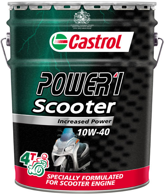 POWER1/パワー1 スクーター 4T 10W-40 20リットル（20L）（4985330113674）エンジンオイル Castrol（カストロール）