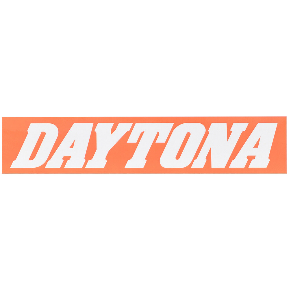 ステッカー ブランドロゴ DAYTONA 角型 250×50mm オレンジ/白文字 DAYTONA（デイトナ）