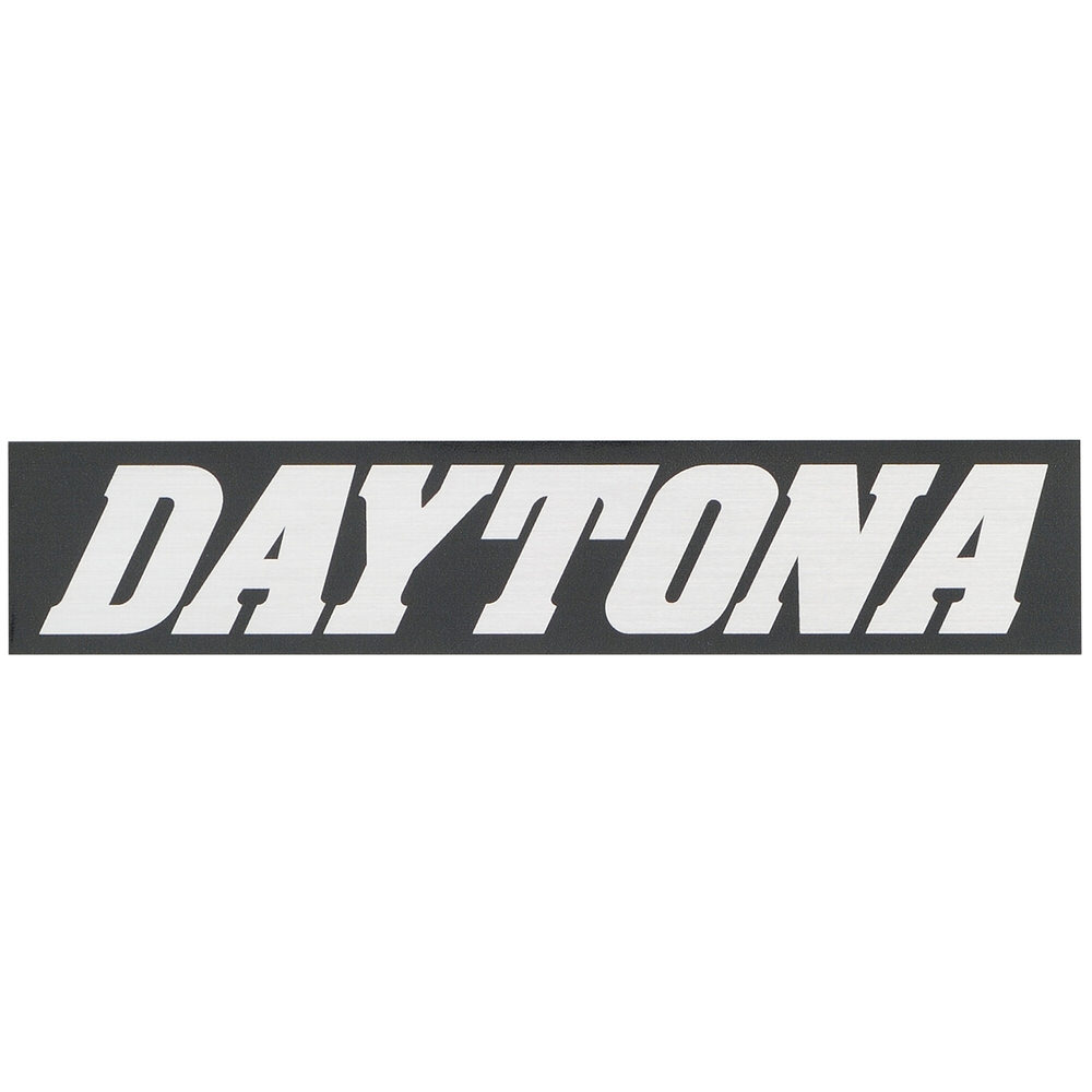ステッカー ブランドロゴ DAYTONA 角型 150×30mm 黒/銀文字 DAYTONA（デイトナ）