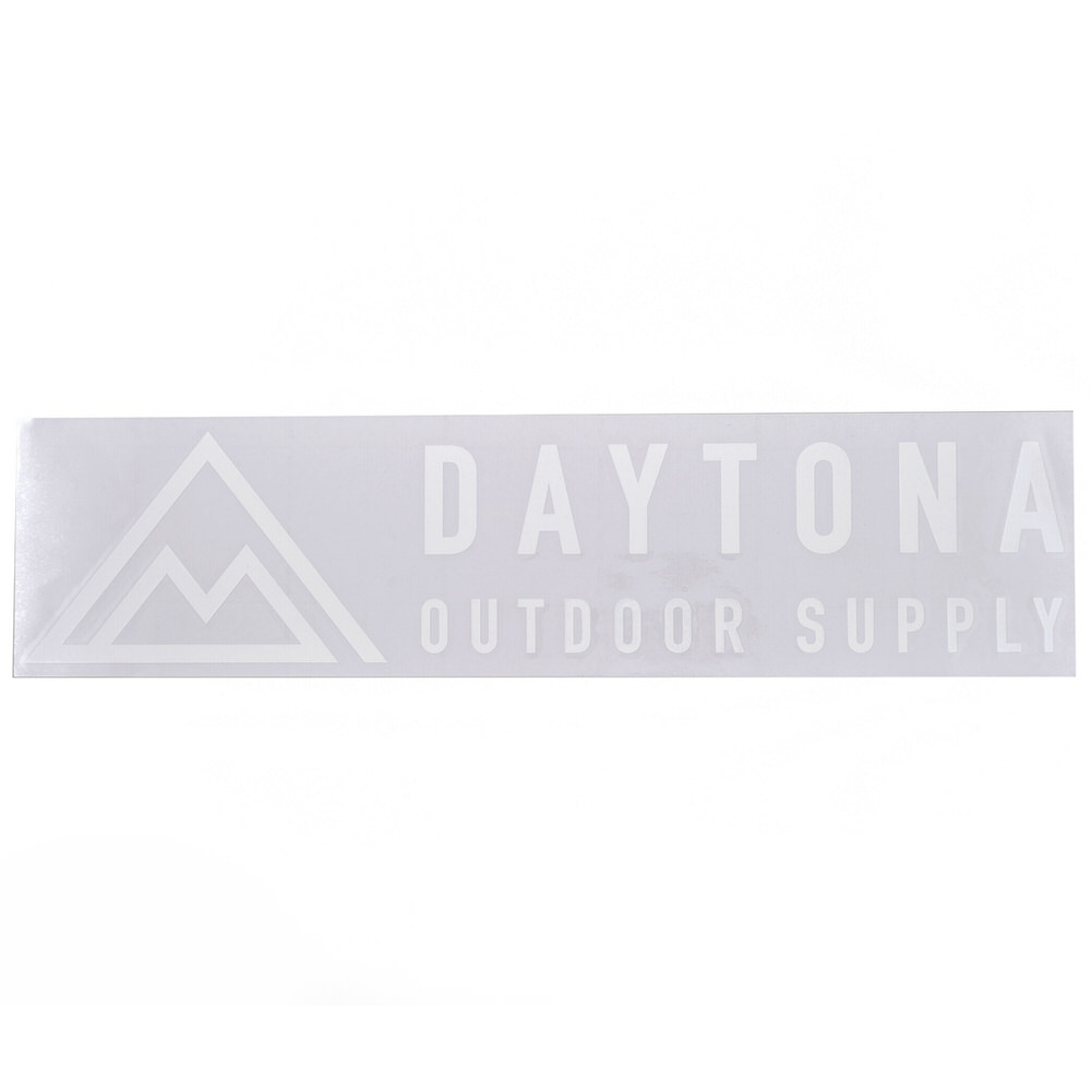 ステッカー ブランドロゴ DAYTONA OUTDOOR SUPPLY 抜き文字 140×35mm ホワイト DAYTONA（デイトナ）
