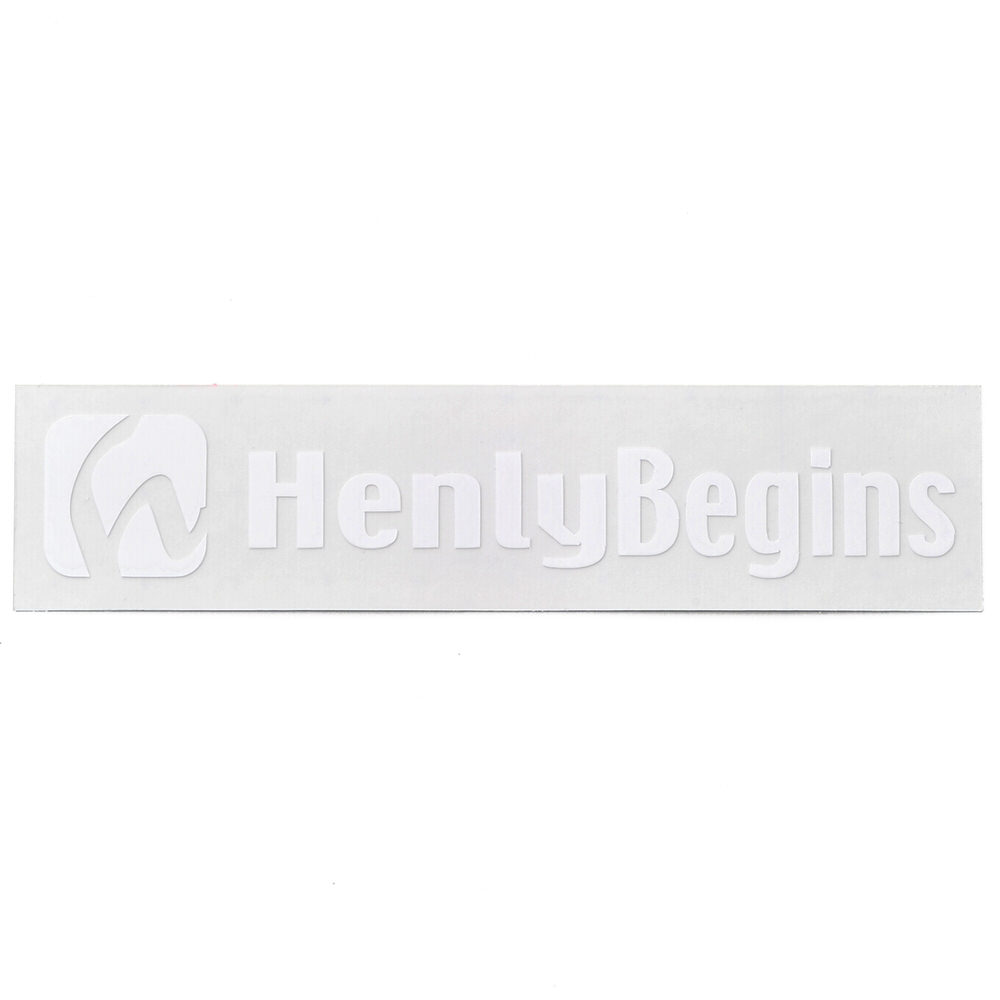 ステッカー ブランドロゴ HenlyBegins 抜き文字 105×25mm ホワイト DAYTONA（デイトナ）