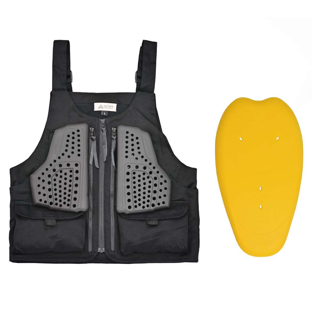 アウトドアベスト ブラック XLサイズ プロテクター(胸部/背中)付属  DAYTONA（デイトナ）