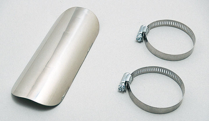 マフラーガード ステンレス製バフ仕上げ（Φ40〜Φ55）プレーン DAYTONA（デイトナ）