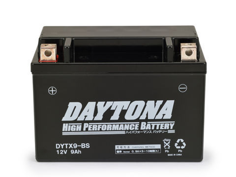 ハイパフォーマンス メンテナンスフリー バッテリー DYTX9-BS（YTX9-BS互換） DAYTONA（デイトナ） GSR250（GJ55D）