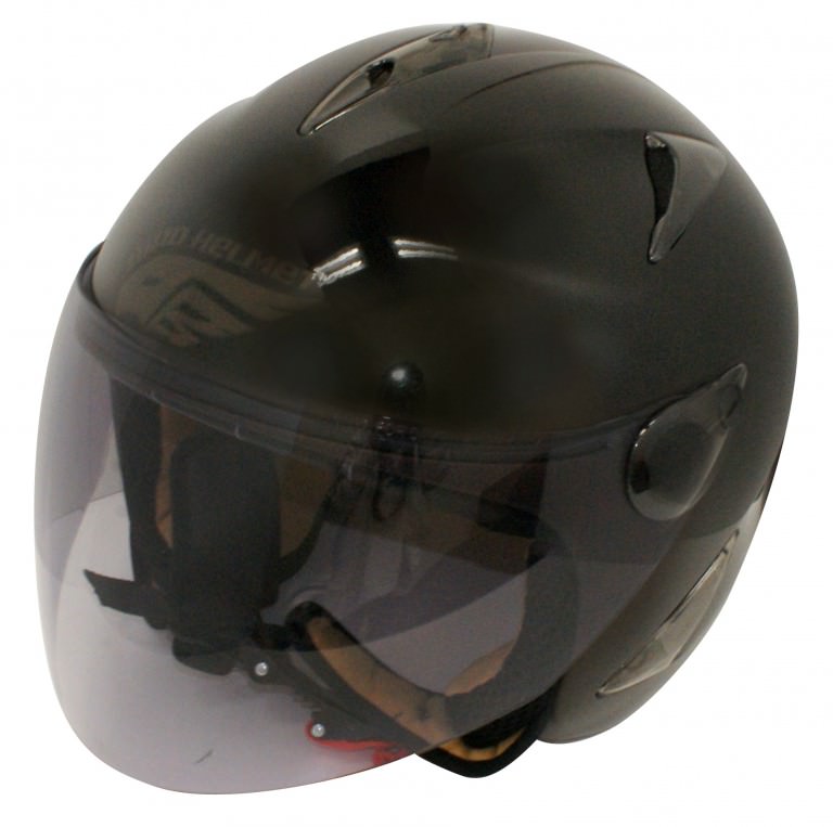 DAMM TRAX（ダムトラックス） BIRDバードヘルメット レディース用 パールブラック（G-2）フリーサイズ ジェットヘルメット