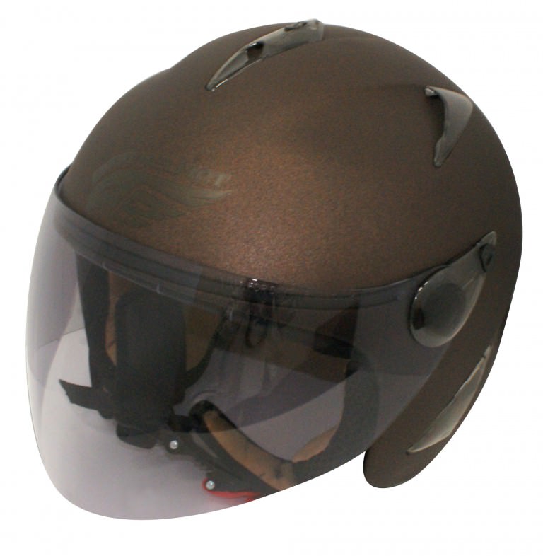 DAMM TRAX（ダムトラックス） BIRDバードヘルメット レディース用 マットブラウン（G-6）フリーサイズ ジェットヘルメット