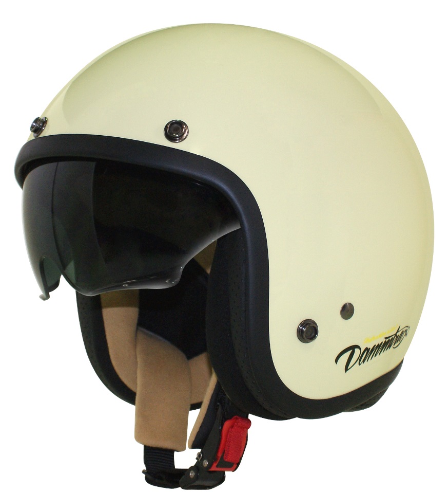 AIR MATERIAL（エアーマテリアル）ジェットヘルメット パールアイボリー KIDSキッズ（54〜56cm） DAMM TRAX（ダムトラックス）