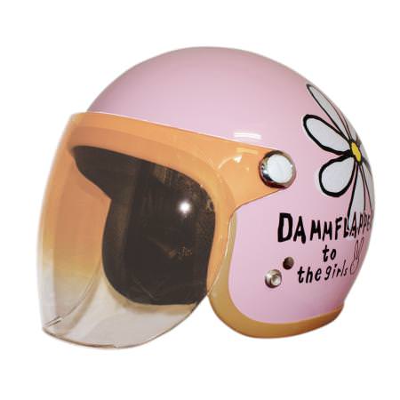 DAMM TRAX（ダムトラックス） フラワージェット パールピンク レディースフリーサイズ（57〜58cm）ジェットヘルメット