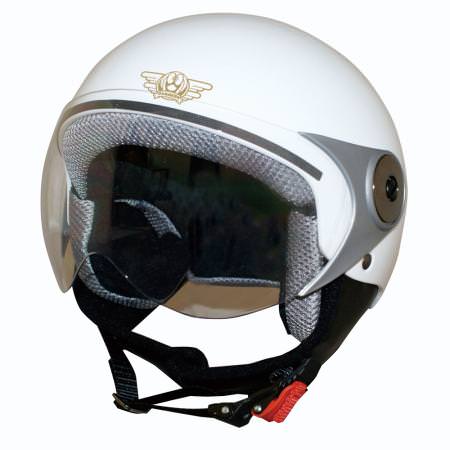 DAMM TRAX（ダムトラックス） ダムキッズ ポポGT ホワイト キッズサイズ（54〜56cm）ジェットヘルメット
