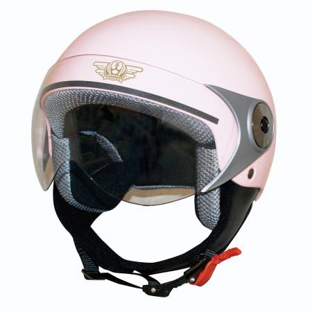 DAMM TRAX（ダムトラックス） ダムキッズ ポポGT ピンク キッズサイズ（54〜56cm）ジェットヘルメット