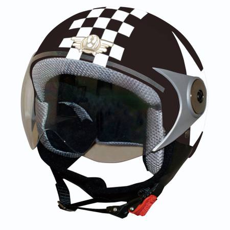 DAMM TRAX（ダムトラックス） ダムキッズ ポポGT ブラック/スター キッズサイズ（54〜56cm）ジェットヘルメット