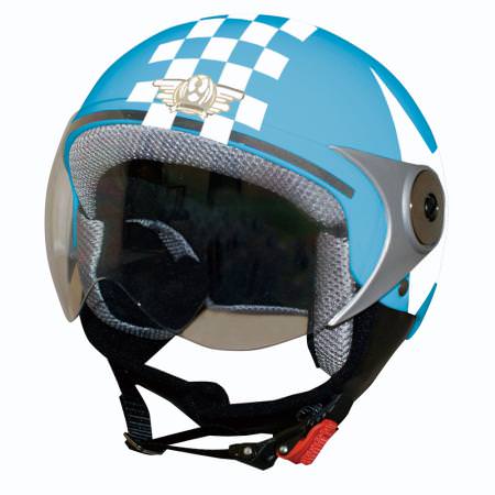 DAMM TRAX（ダムトラックス） ダムキッズ ポポGT ブルー/スター キッズサイズ（54〜56cm）ジェットヘルメット
