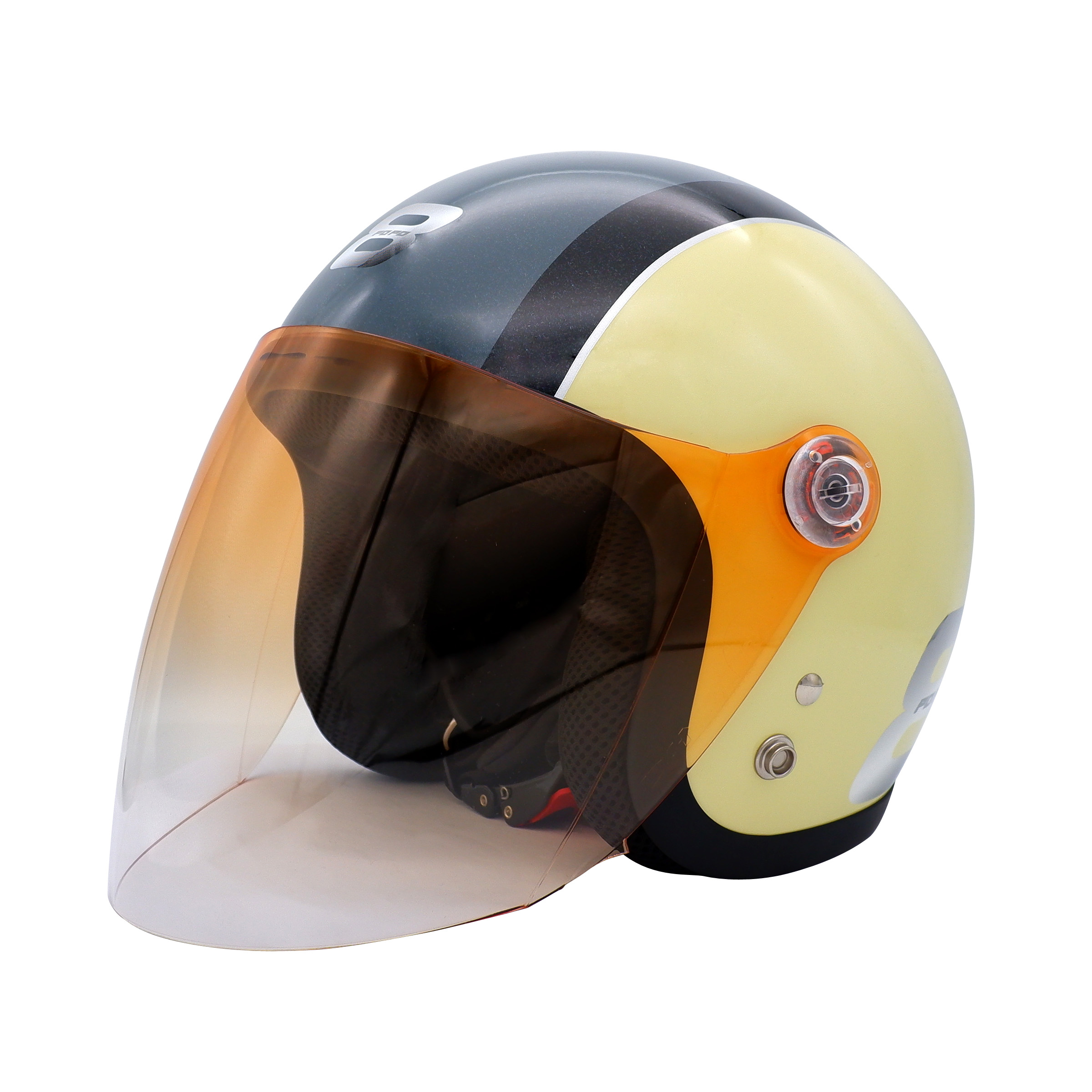 DAMM TRAX（ダムトラックス） POPO8（ポポ・エイト）アイボリー/ブラック キッズ/レディース用ヘルメット（54cm〜57cm未満）