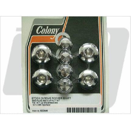 ショベルロッカーシャフトメッキエンドキャップセット COLONY（コロニー）