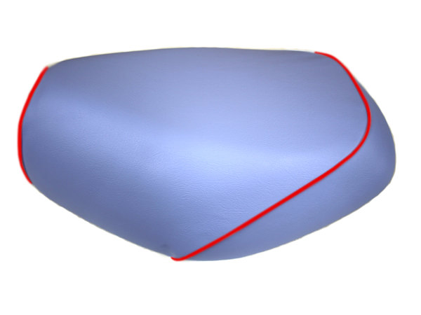 被せタイプ 国産シートカバー ライトブルー/赤パイピング GRONDEMENT（グロンドマン） GIORNO（ジョルノ）AF24