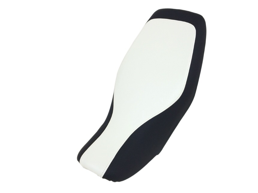 被せタイプ 国産シートカバー ホワイト・エンボスブラック ツートンカラー/透明ステッチ GRONDEMENT（グロンドマン） GROM（グロム）