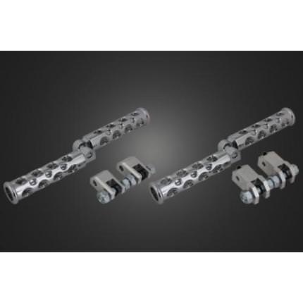 コンバットフットペグ（メッキ） フロント&リアSET マグナ250 ガレージT&F