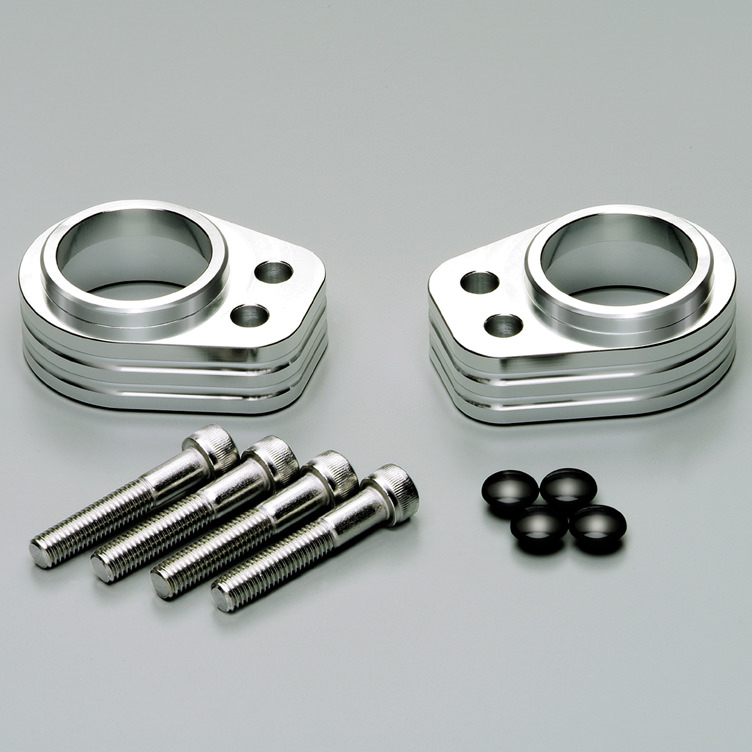 ハンドルアップスペーサー セパレートハンドル車用H20 内径φ43mm シルバー HURRICANE（ハリケーン） ZZR1200