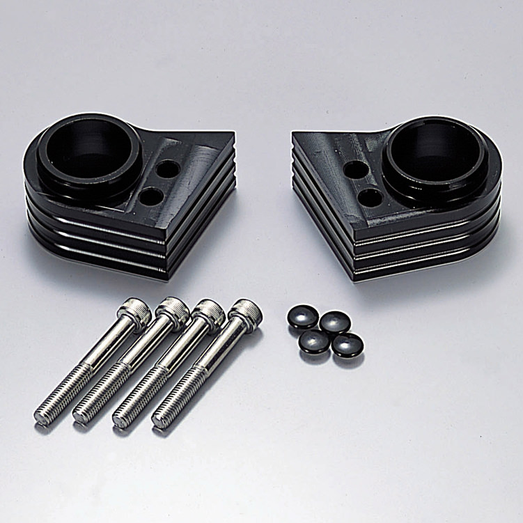 ハンドルアップスペーサー セパレートハンドル車用H30 内径φ43mm ブラック HURRICANE（ハリケーン） ZZR1100（C型・D型）