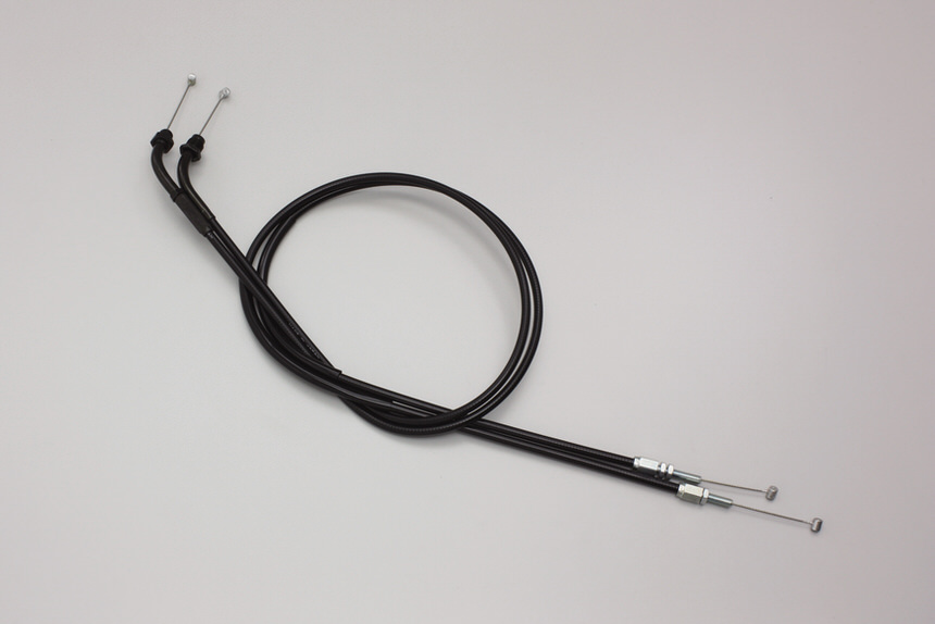 スロットルワイヤーW ブラック 150mmロング HURRICANE（ハリケーン） VFR800（02〜07年 RC46）