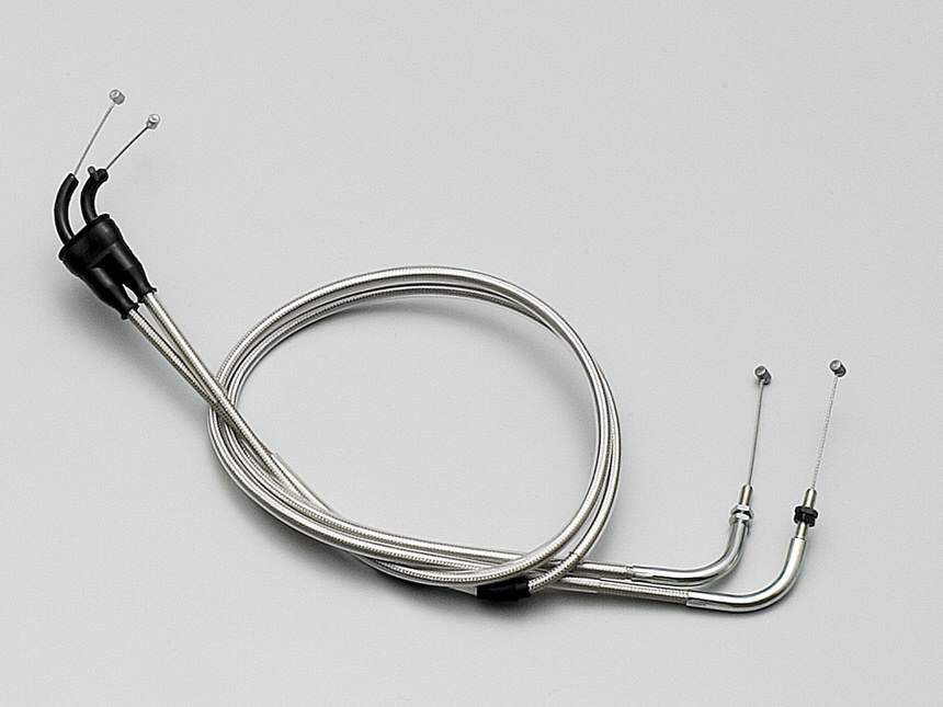 スロットルワイヤーW ステンレスメッシュ 150mmロング HURRICANE（ハリケーン） XJR400R（98〜00年）