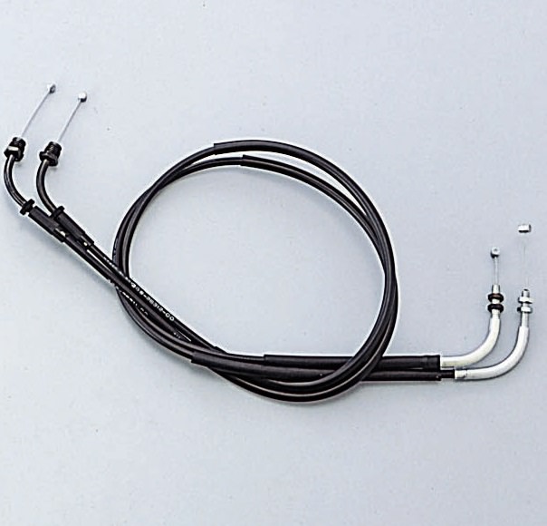 スロットルワイヤーW ブラック 320mmロング HURRICANE（ハリケーン） SR400・500（88〜00年）