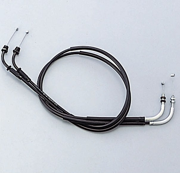 スロットルワイヤーW ブラック 100mmロング HURRICANE（ハリケーン） SR400・500（88〜00年）