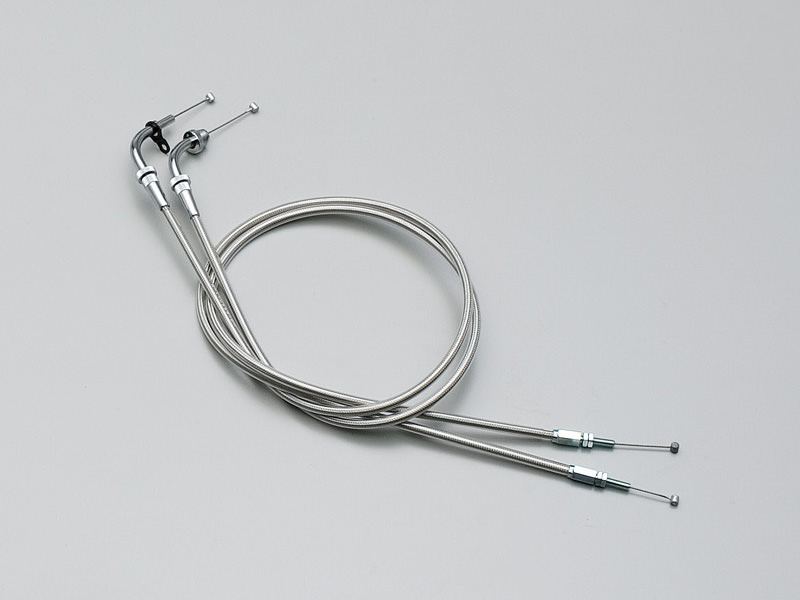 スロットルワイヤーW ステンレスメッシュ 150mmロング HURRICANE（ハリケーン） グラストラッカー・ビッグボーイ（〜08年 キャブ車）