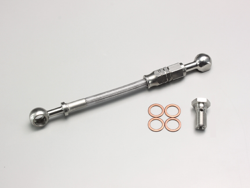 フルステンレス製 ブレーキホースジョイント Eタイプ 15cm HURRICANE（ハリケーン）