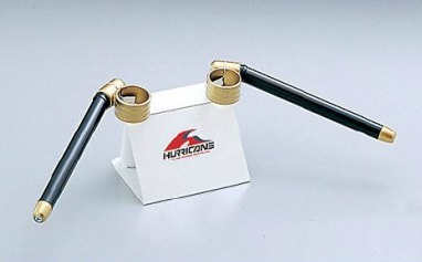 セパレートハンドル用 ハンドルバー 左/右セット 直管タイプバー ブラック HURRICANE（ハリケーン）