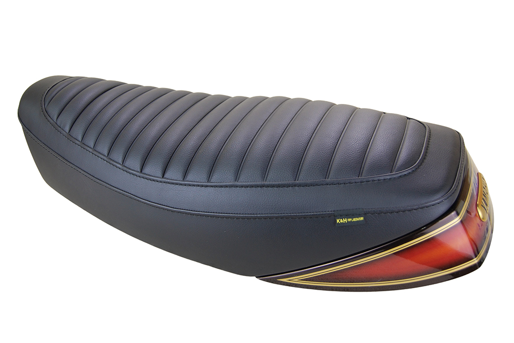 純正カウル対応 ダブルシート A ステッチ 中抜きタック K＆H（ケイアンドエイチ） SR400全年式（78年モデルを除く）