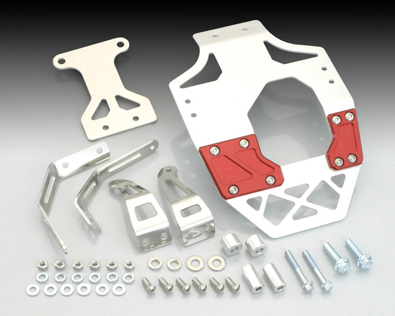 スキッドプレート シルバー・レッド KITACO（キタコ） GROM（グロム）JC61