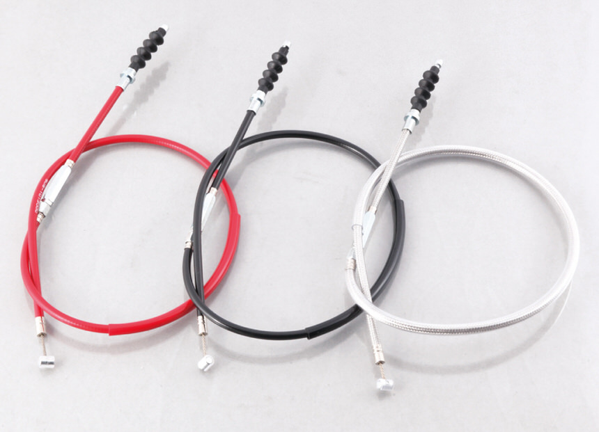 クラッチケーブル レッド/745mm（Lレバー&ホルダーセット用） KITACO（キタコ） モンキー/ゴリラ系（キャブレター車）