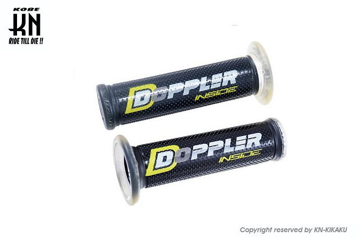 Doppler ハンドルグリップ非貫通タイプ （120mm）クリアー/イエロー KN企画