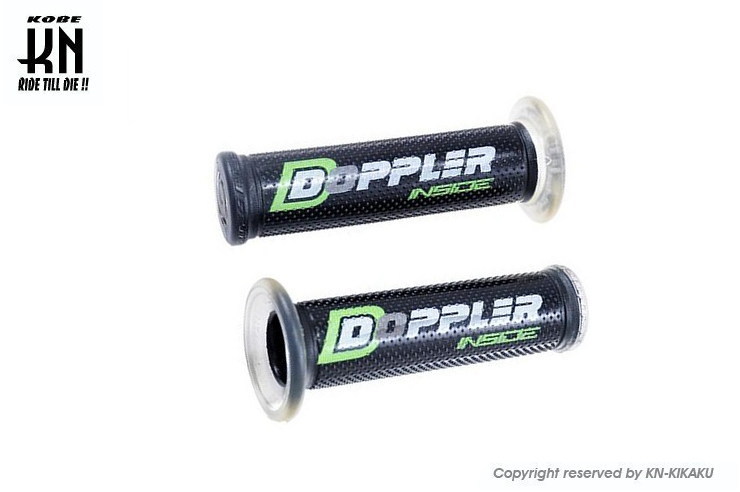 Doppler ハンドルグリップ非貫通タイプ （120mm）クリアー/グリーン KN企画